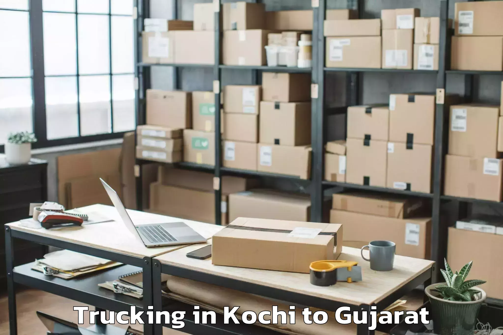 Top Kochi to Kutiyana Trucking Available